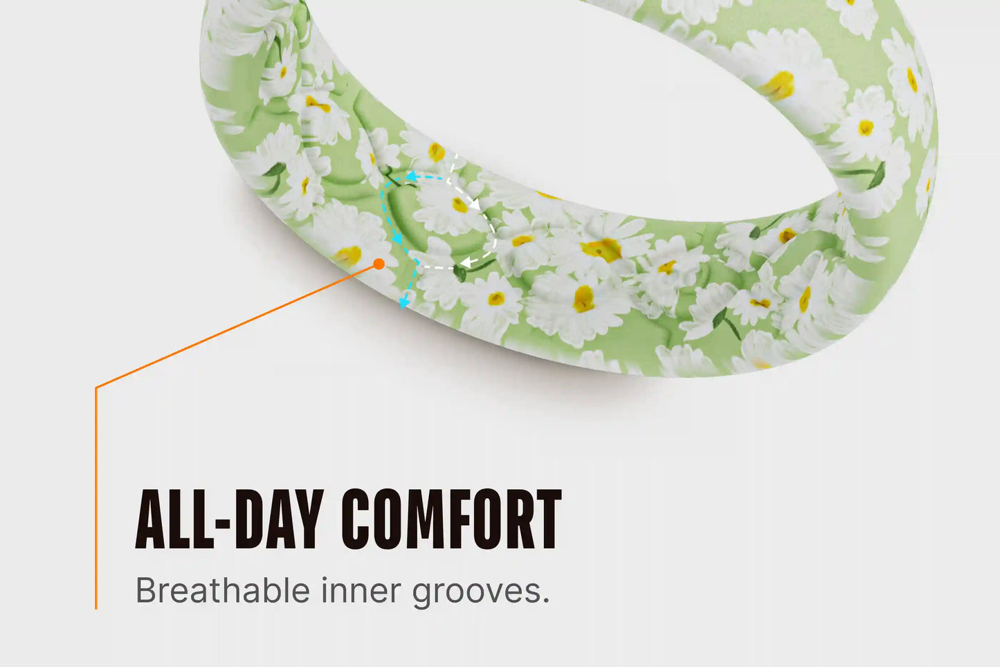 April Daisies Thin Ring