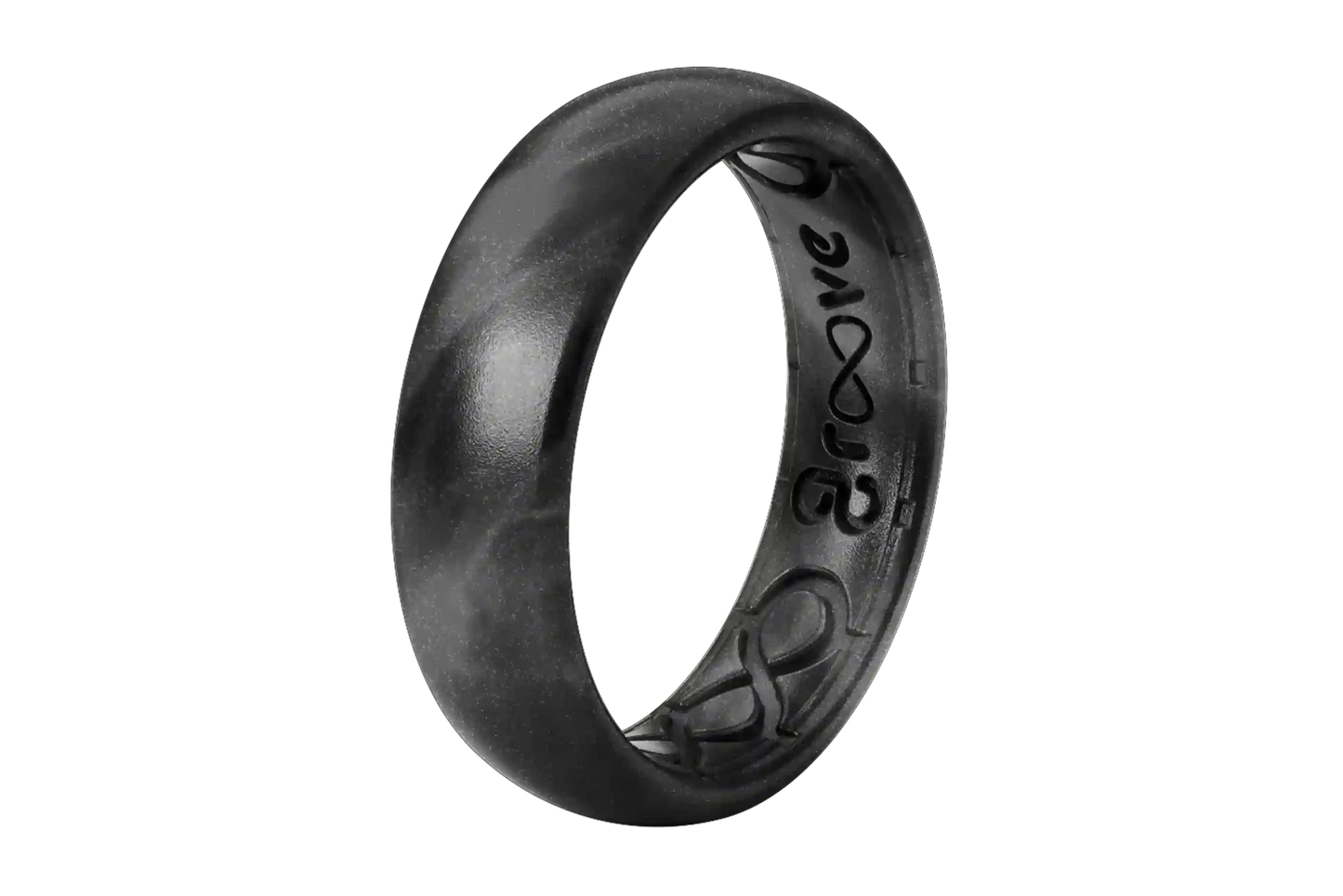 Solid Black Pearl Thin Ring