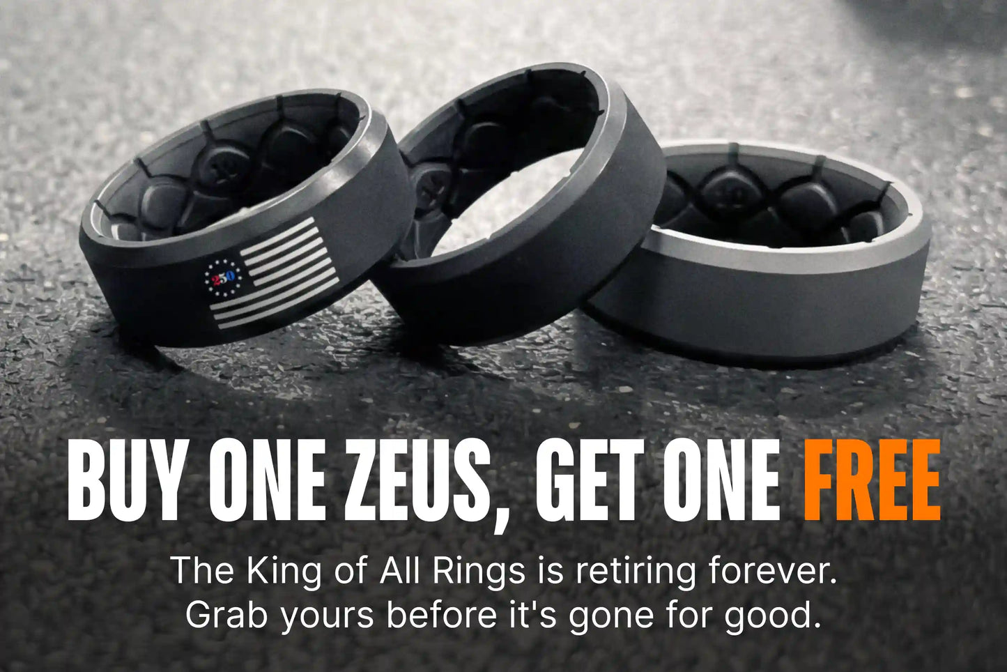 Zeus Midnight Black Thin Ring