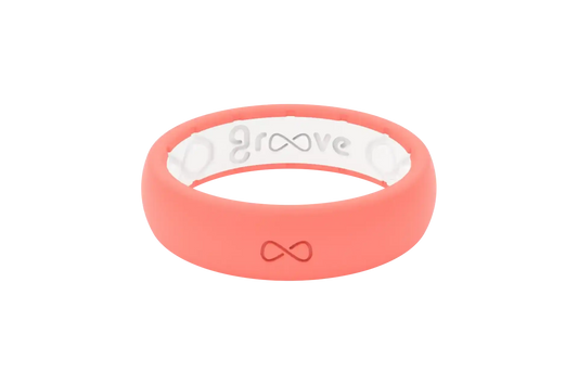 Solid Coral Thin Ring