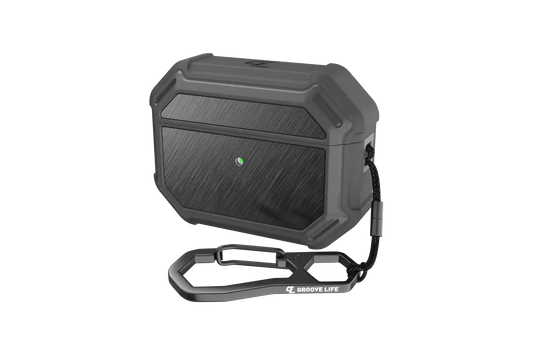 Groove Case Gun Metal/Black Aluminum for AirPods Pro