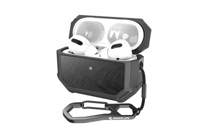 Groove Case Gun Metal/Black Aluminum for AirPods Pro
