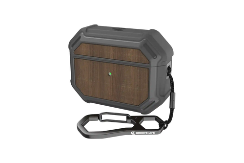 Groove Case Gun Metal/Walnut for AirPods Pro