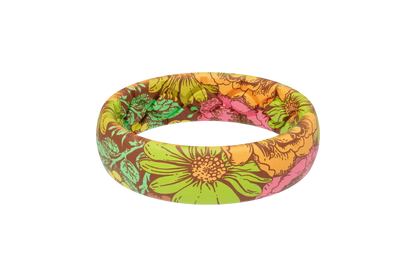 Retro Floral Thin Ring