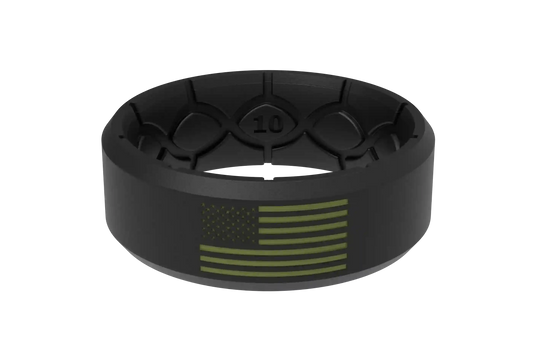 Edge Hero - America Black & Moss Green Flag Ring