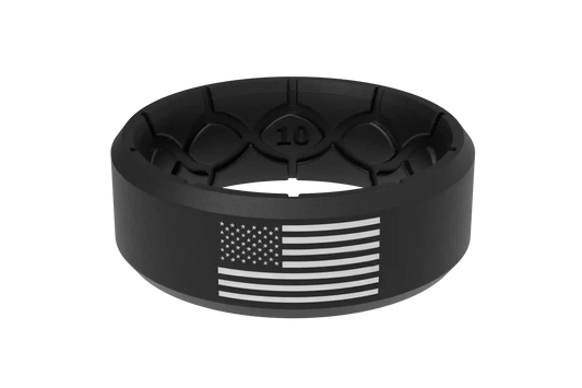 Edge Hero - America Black & White Flag Ring