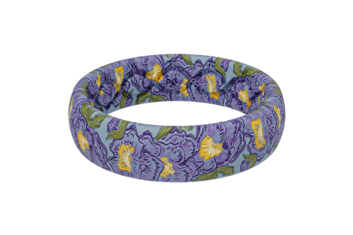 February Violets Thin Ring
