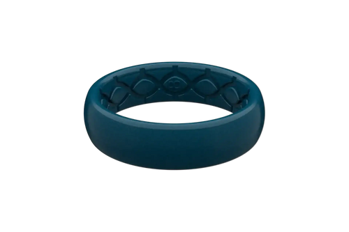 Satin Dark Ocean Thin Ring