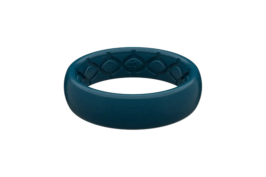 Satin Dark Ocean Thin Ring