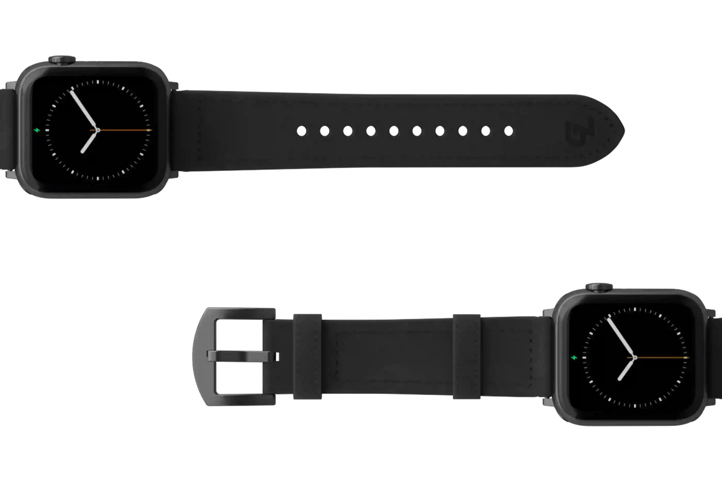 Vulcan Obsidian - Black Apple Leather Watch Band