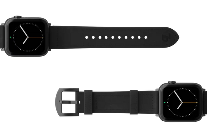Vulcan Obsidian - Black Apple Leather Watch Band