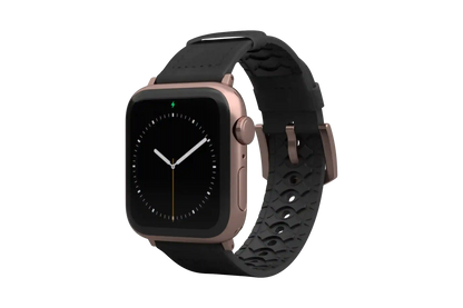 Vulcan Obsidian - Black Apple Leather Watch Band
