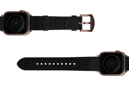 Vulcan Obsidian - Black Apple Leather Watch Band