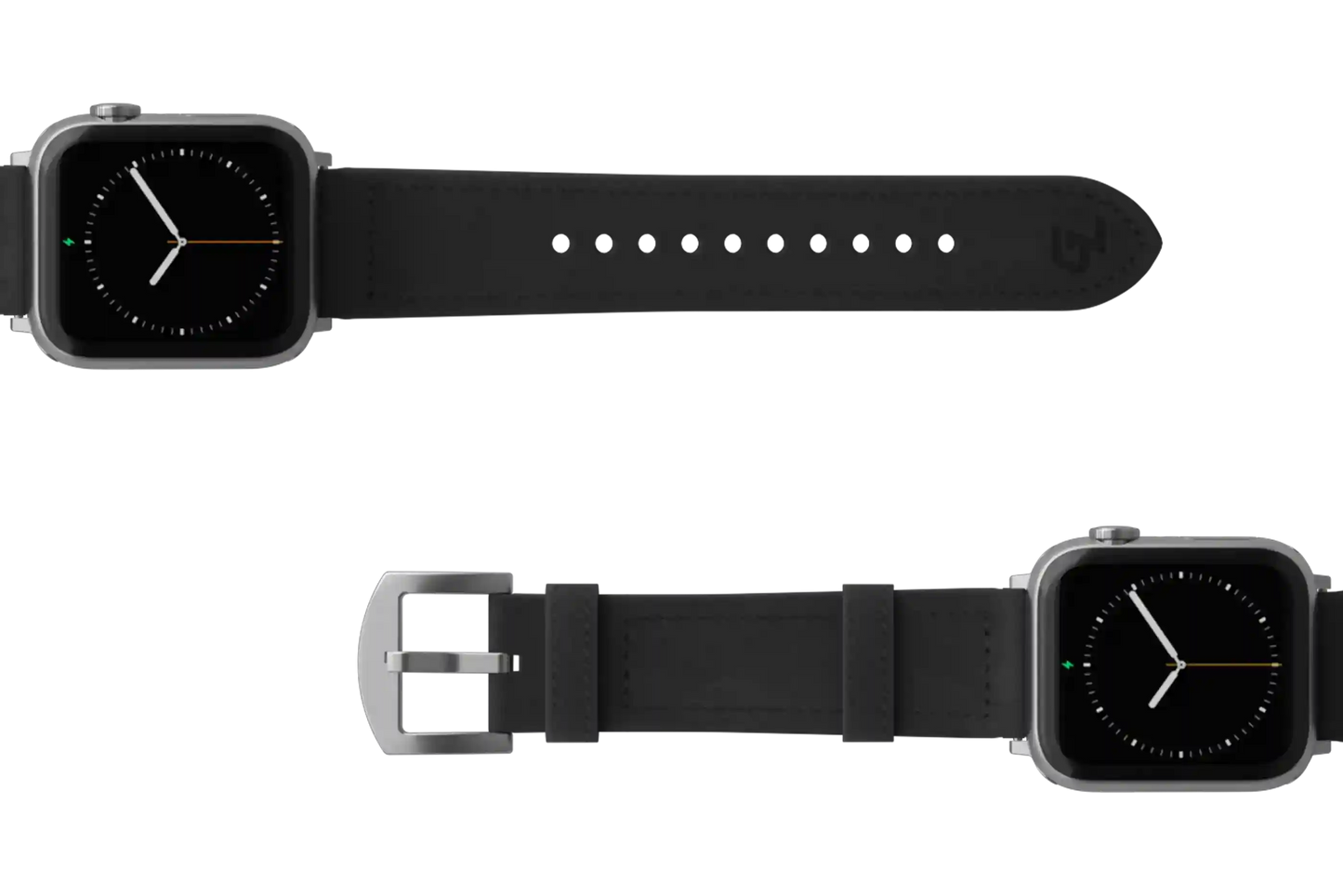 Vulcan Obsidian - Black Apple Leather Watch Band