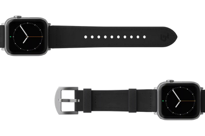 Vulcan Obsidian - Black Apple Leather Watch Band
