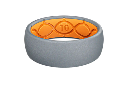 Solid Storm Grey & Orange Ring
