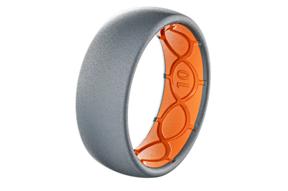 Solid Storm Grey & Orange Ring