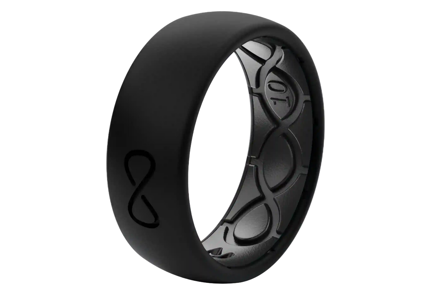 Solid Midnight Black Ring