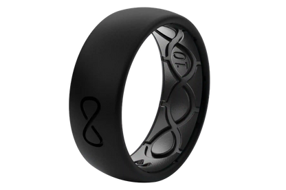 Solid Midnight Black Ring