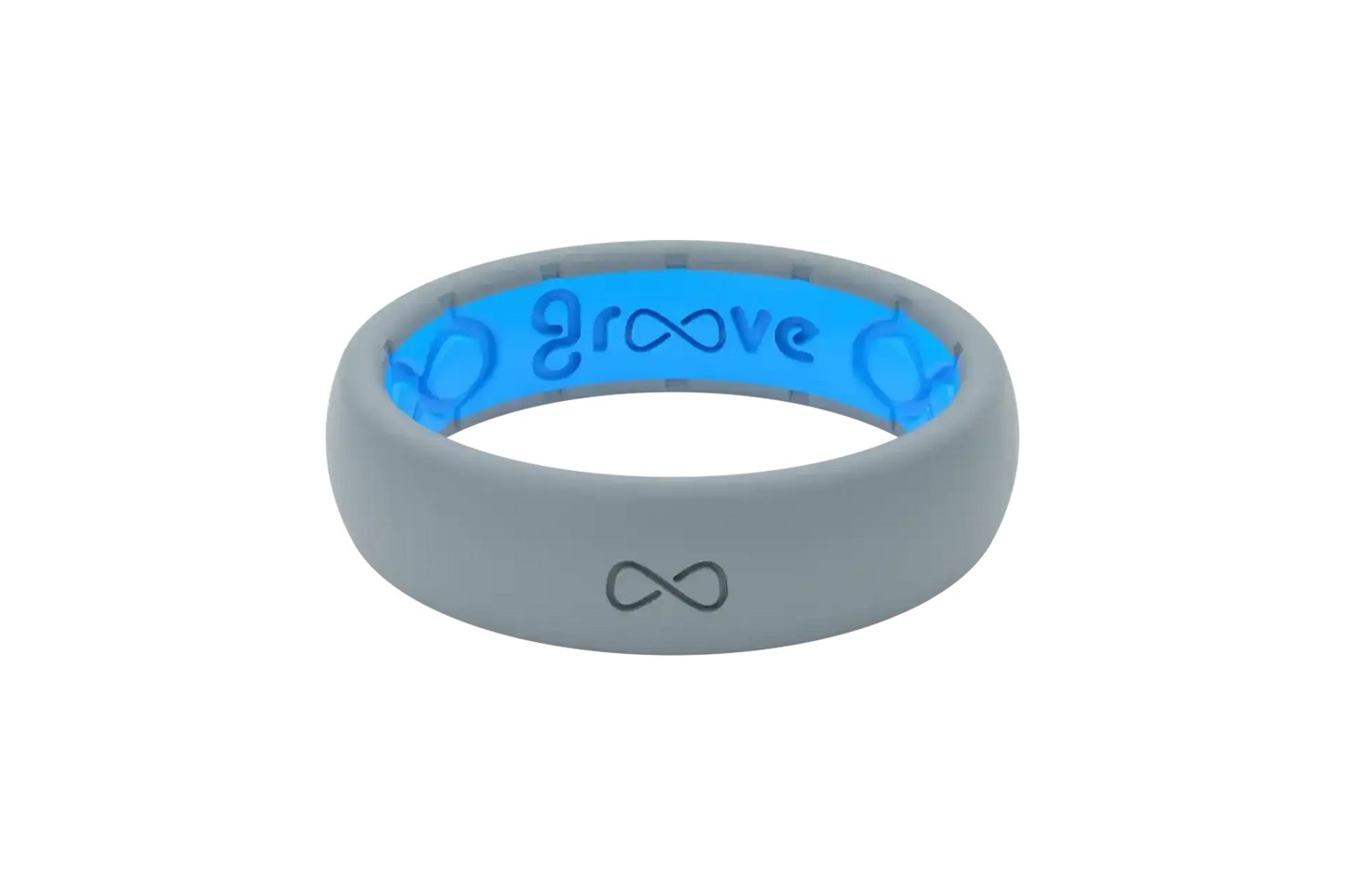 Solid Storm Grey Thin Ring