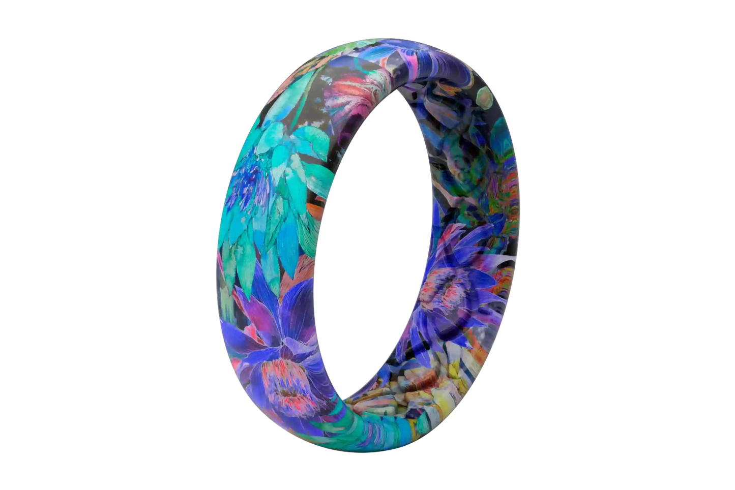 Twilight Blossom Thin Ring