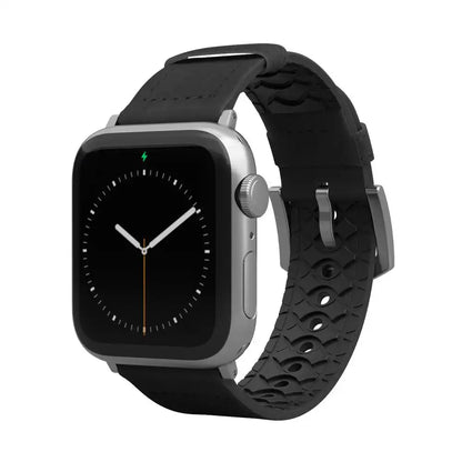 Vulcan Obsidian - Black Apple Leather Watch Band
