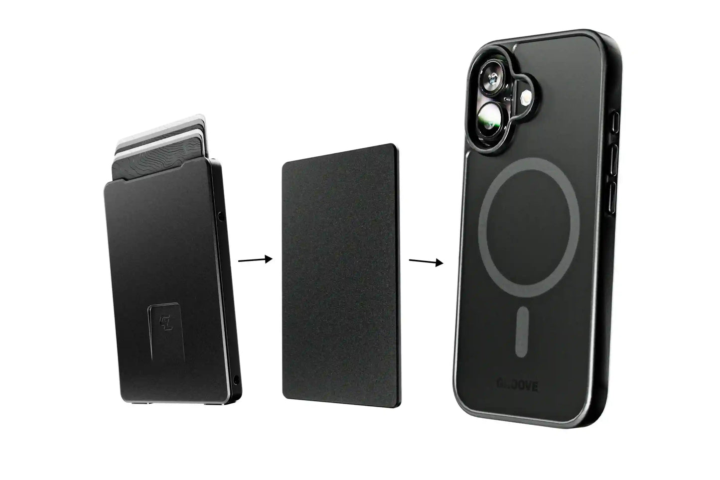 Groove Wallet® with MagSafe Plate - Gun Metal