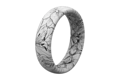 Winter Rose Thin Ring