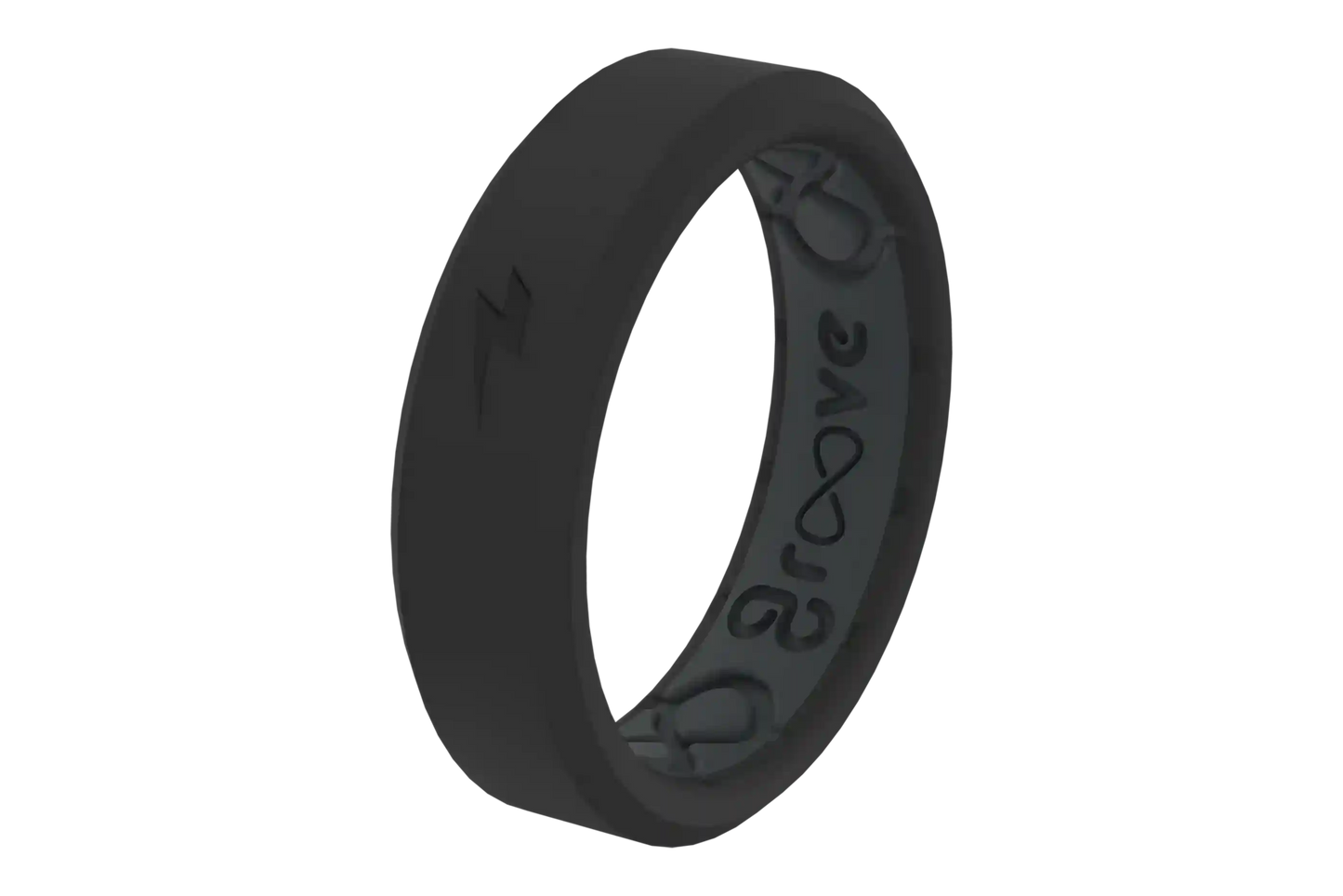 Zeus Midnight Black Thin Ring