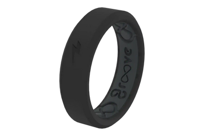 Zeus Midnight Black Thin Ring