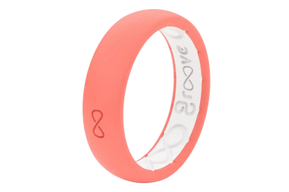 Solid Coral Thin Ring