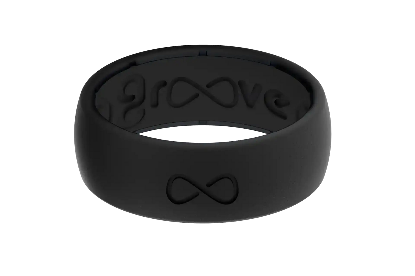 Solid Midnight Black Ring