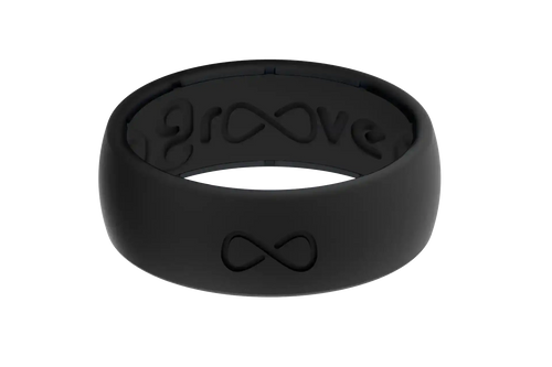 Solid Midnight Black Ring